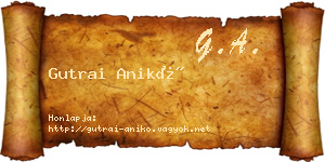 Gutrai Anikó névjegykártya